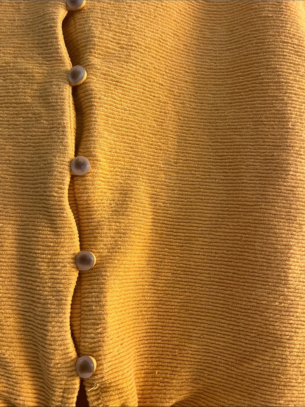 Madewell Mustard Button-Front Tie Tank - Picture 4 of 8